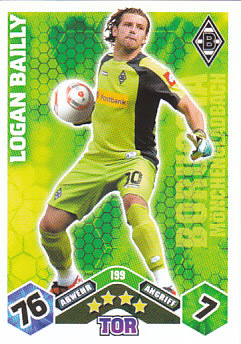 Logan Bailly Borussia Monchengladbach 2010/11 Topps MA Bundesliga #199